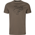 Härkila  graphic t-shirt 2-pack Brown granite/Phantom XXL