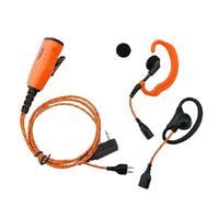 ICOM PRO-U610L Orange tygkabel, "3-i-1" C & D-bygel / Peltor & mikrofon/PTT