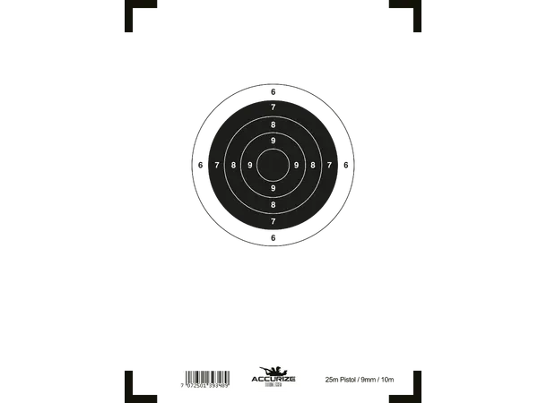 Accurize skive 25m Pistol Presisjon 10m