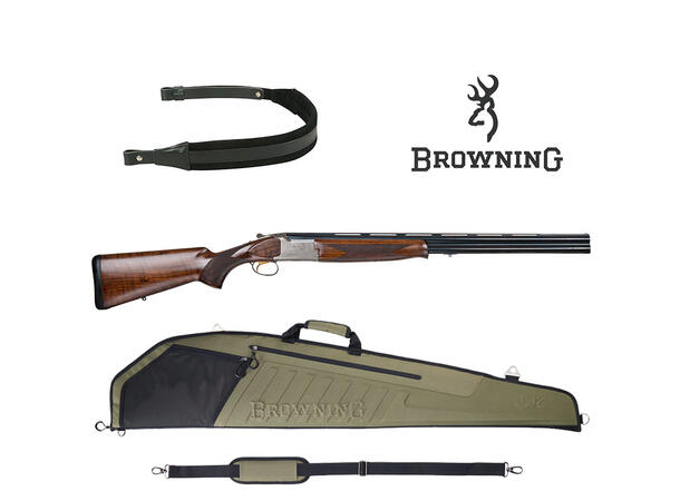Browning B525 Game One Norway våpenpakke 12/76, 71cm, futteral, reim
