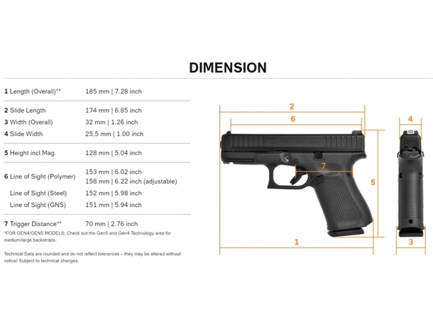 Glock 44 .22LR - 10cm LØP, M9x0,75