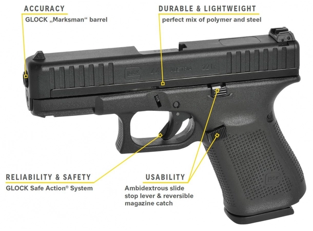 Glock 44 .22LR - 10cm LØP, M9x0,75