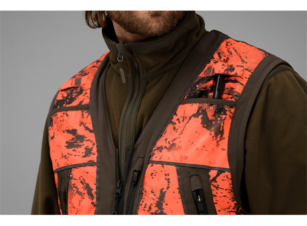 Härkila Wildboar Pro Safety-vest Orange Blaze/Shadow brown