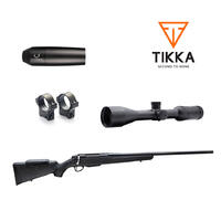 Tikka T3x Lite adjustable våpenpakke 6,5x55/308 Win - 51cm, M15x1, Nordhunt