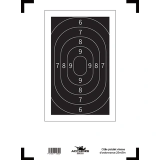 Accurize skive Ciblet pistol vitesse d´ordonnance 25m/5m