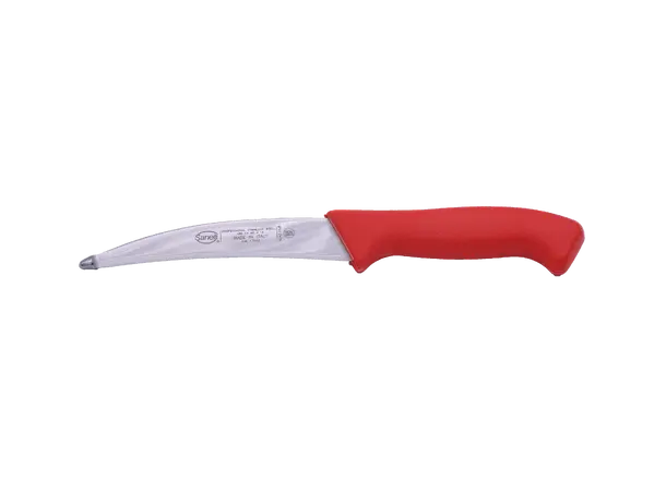 Sanelli Skinn-/Bukkkniv 15 cm. rødt håndtak