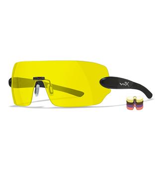 Wiley X DETECTION skytebriller DEMO Klar/gul/orange/lilla/kobber. sort ramme