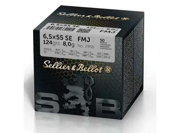 S&B 6,5x55 8,04g / 124gr FMJ 50pk