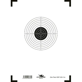 Accurize skive 25m Pistol Presisjon 5m ISSF (9,65)
