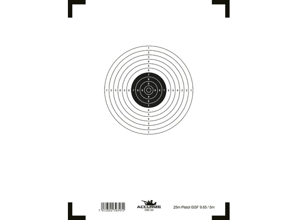 Accurize skive 25m Pistol Presisjon 5m ISSF (9,65)