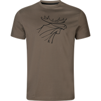Härkila  graphic t-shirt 2-pack Brown granite/Phantom