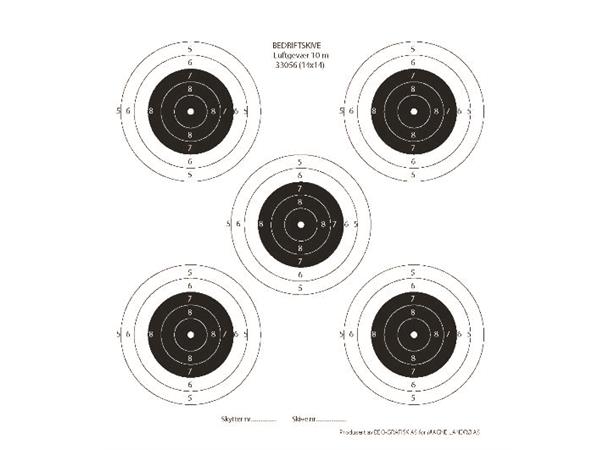 Skive 10m Bedrift Luftgevær 14x14