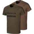 Härkila logo t-shirt 2-pack Willow green/Rustique clay L