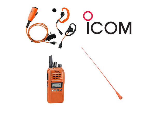 Icom ProHunt Basic2/Compact pakke Jaktradiopakke m/headset og lang antenne