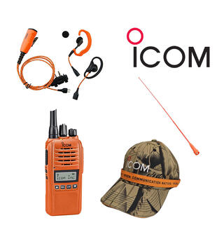 Icom ProHunt Basic2/Compact pakke Jaktradiopakke m/headset og lang antenne