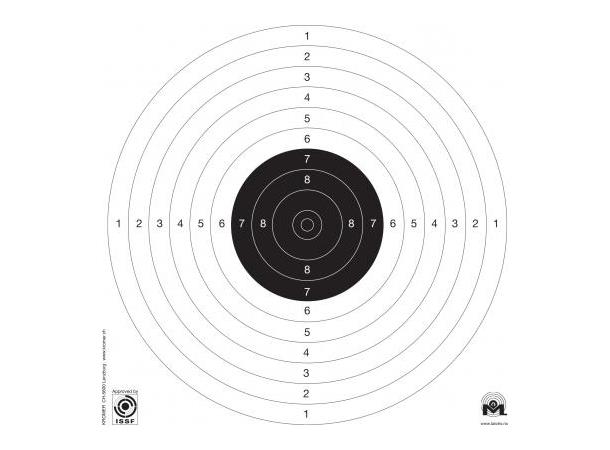 Skive Kromer 1/2m pistolskive Approbert ISSF "presisjon"