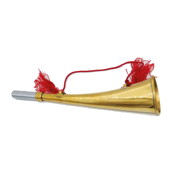 Jakthorn messing 22cm. 
