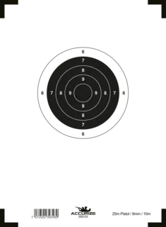 Accurize skive 25m Pistol Presisjon 10m