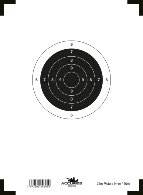 Accurize skive 25m Pistol Presisjon 10m 