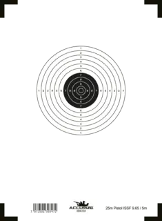 Accurize skive 25m Pistol Presisjon 5m ISSF (9,65)