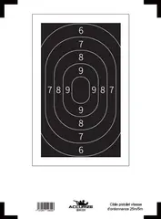 Accurize skive Ciblet pistol vitesse d´ordonnance 25m/5m