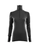 Aclima DoubleWool Polo w/zip W Jet Black/ Marengo