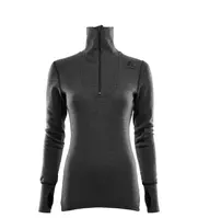 Aclima DoubleWool Polo w/zip W Jet Black/ Marengo