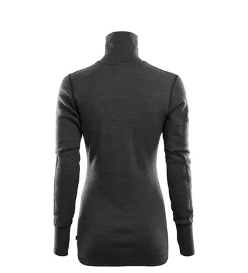 Aclima DoubleWool Polo w/zip W Jet Black/ Marengo 