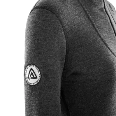 Aclima DoubleWool Polo w/zip W Jet Black/ Marengo 