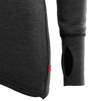 Aclima DoubleWool Polo w/zip W Jet Black/ Marengo 