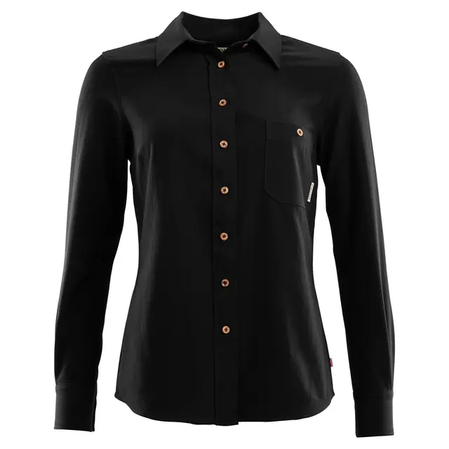 Aclima LeisureWool Woven Wool Shirt Woman, Jet Black 