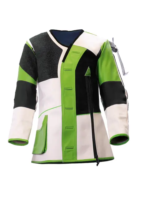 Landrø Skytterjakke Senior – mod.2026 Str. 48 - Grønn, Hvit og Svart 