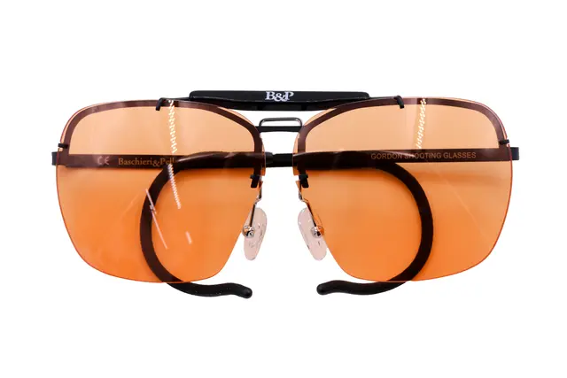 B&P skytebrille med 4 glass 