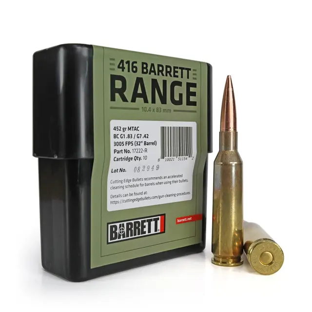 Barrett Ammunisjon 416 Barrett 452grs MTAC (10pk) 