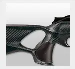 Blaser R8 Carbon Success Std låskasse Carbon Thumbhole Stock, Brown Leather 