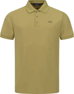 Blaser Solid Polo Shirt Men 25 dull gold