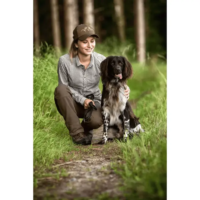 Blaser Ladies Stretch Blouse Sergia off white/grey checked 