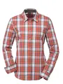 Blaser Ladies Poplin Blouse Gerda olive/natur/orange checked 34