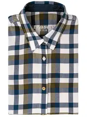 Blaser LadiesLight Flannel BlouseMelissa olive/blue checked