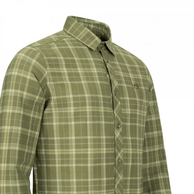 Blaser Men's TF Shirt 20 olive/beige checked 