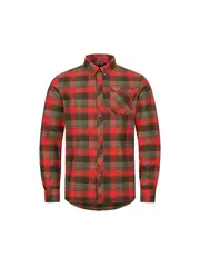 Blaser Men's Shirt Theodor red dark green checked