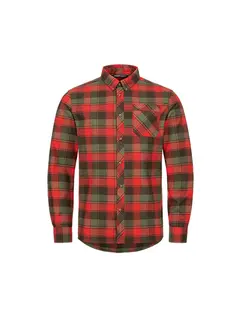 Blaser Men&#39;s Shirt Theodor red dark green checked