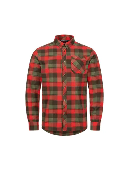 Blaser Men's Shirt Theodor red dark green checked 
