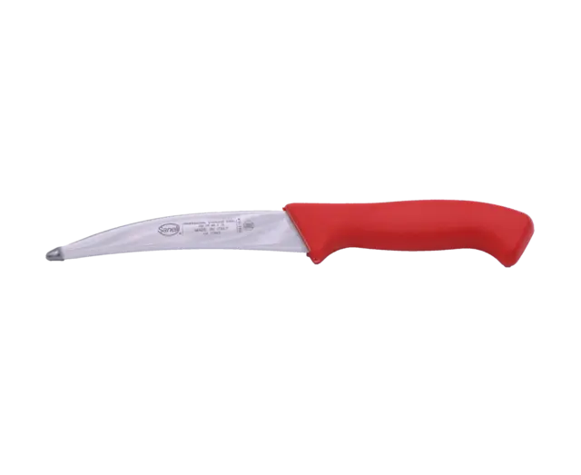 Sanelli Skinn-/Bukkkniv 15 cm. rødt håndtak 