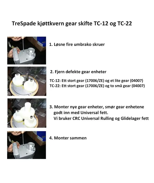 Trespade reservedrev Large til TC-12 og TC-22 