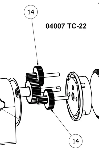 Trespade reservedrev small til TC-12 og TC-22 