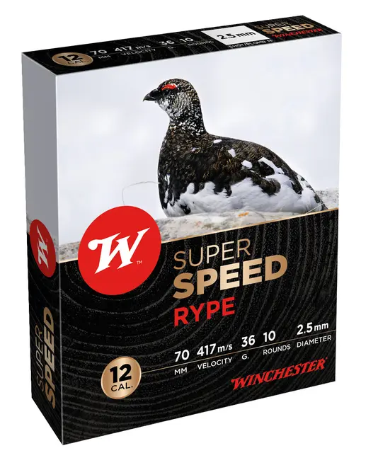 Winchester Super Speed 12/70 36 gram #7 Rype- blypatron 