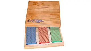 Camillus 3-6-in. Diamond Whetstone Model in Hard Wood Box