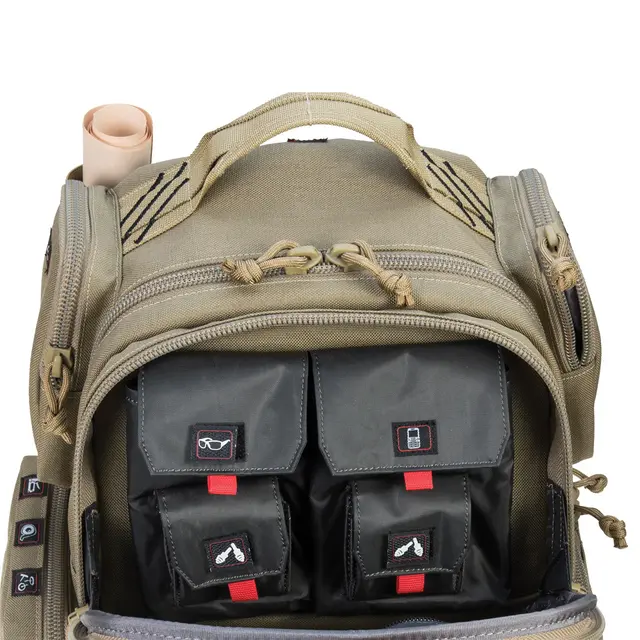 GPS TACTICAL RANGE BACKPACK for 2 håndvåpen - beige 