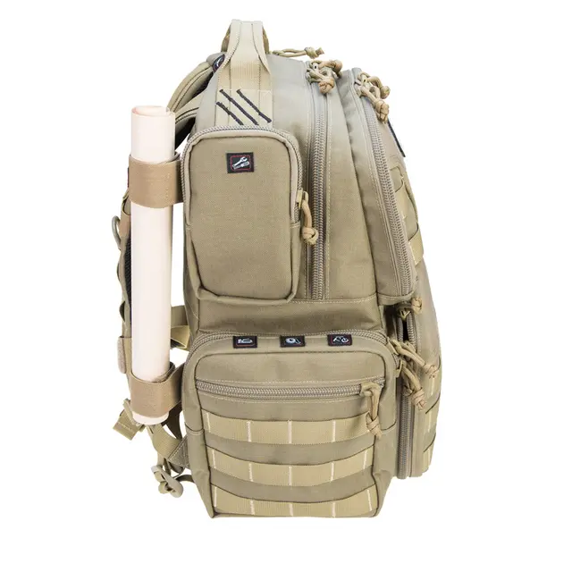 GPS TACTICAL RANGE BACKPACK for 2 håndvåpen - beige 